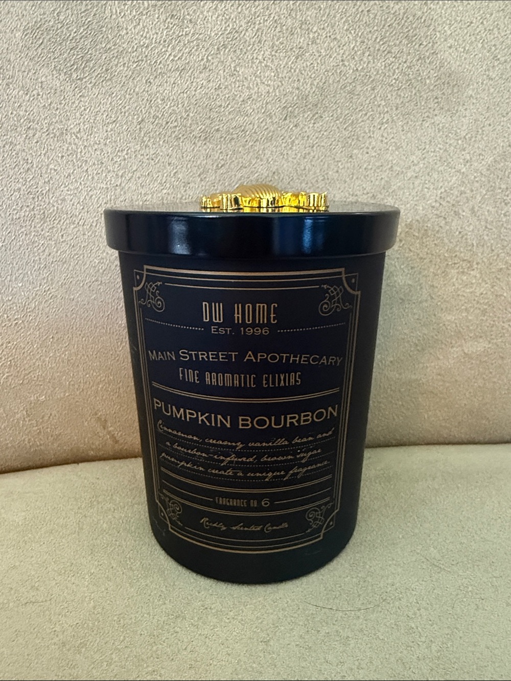 DW Home Black & Gold Pumpkin Bourbon Candle